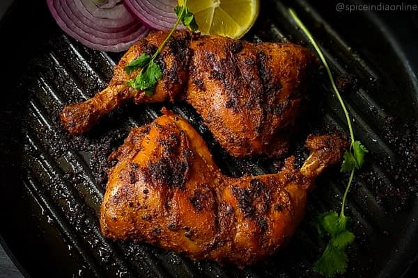 Grilled chicken with herbs