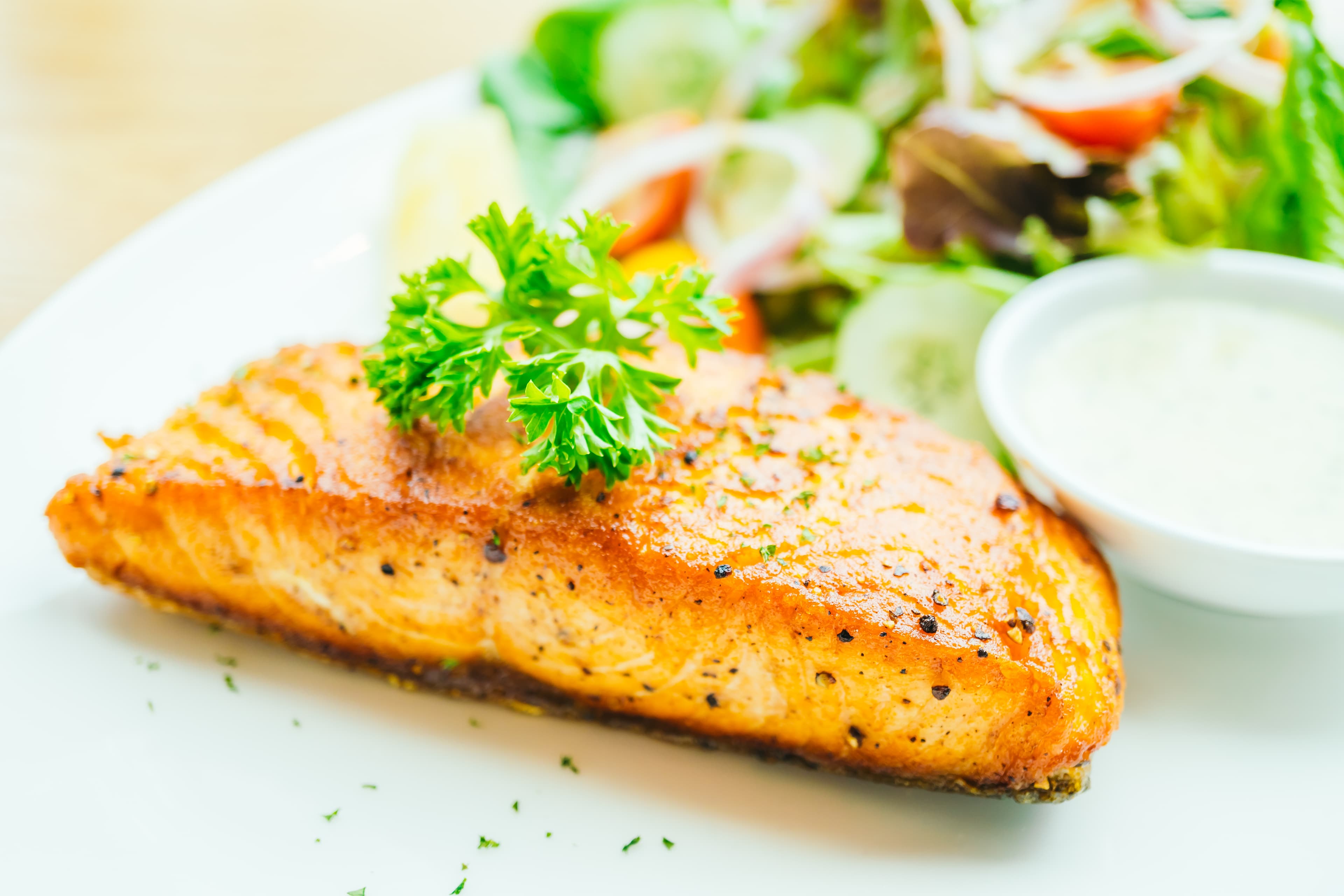 Pan-seared fish fillet
