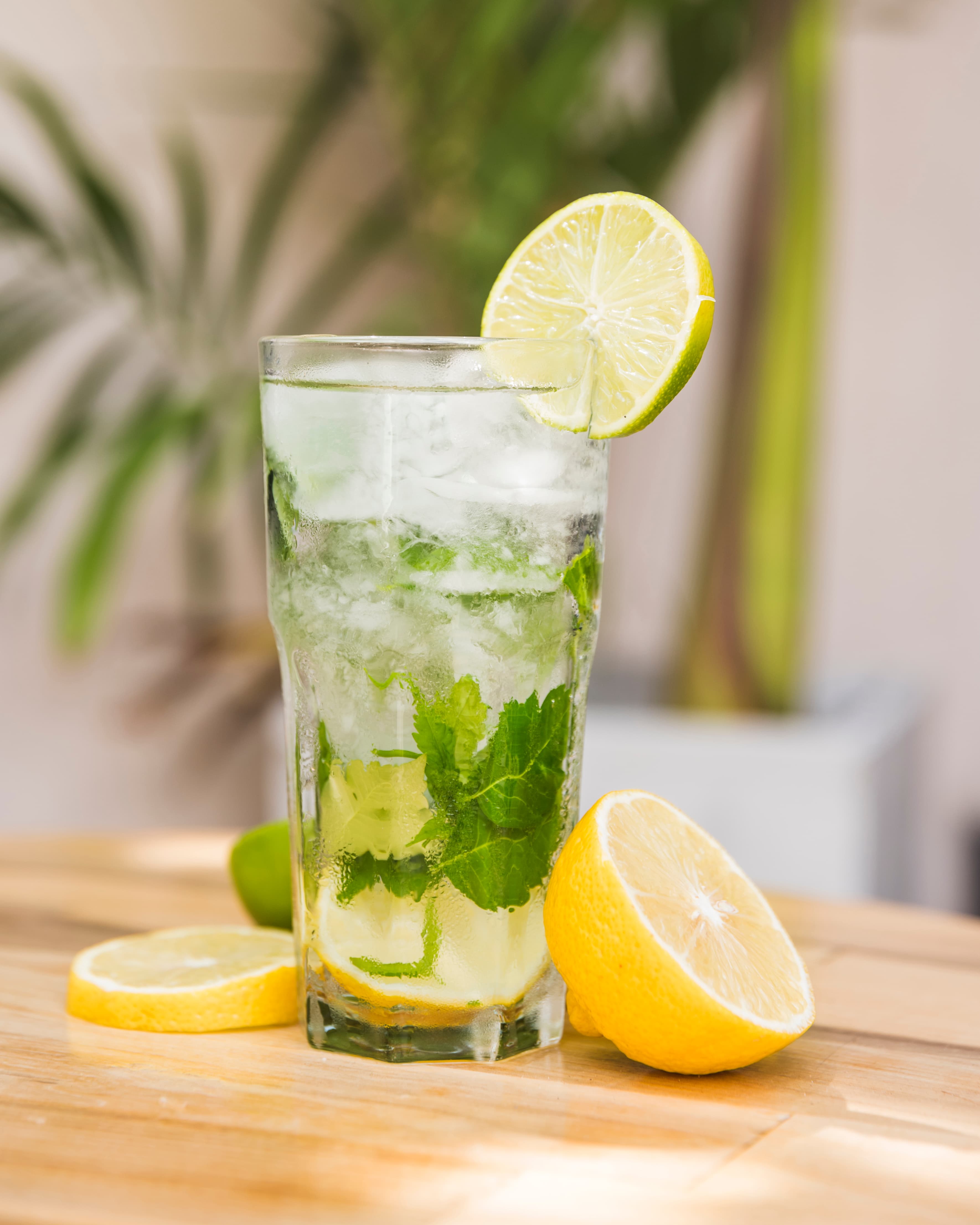 Fresh lime soda glass