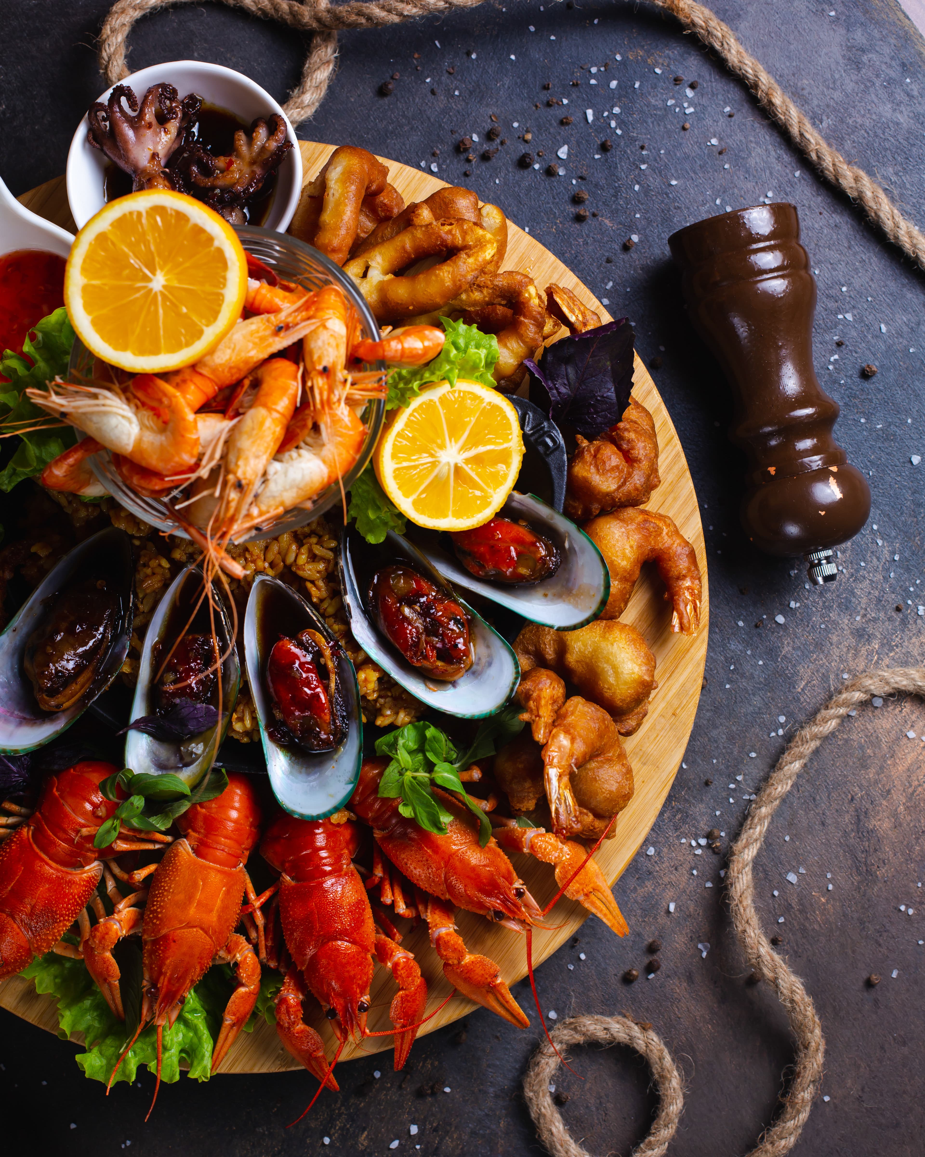 Luxury seafood platter