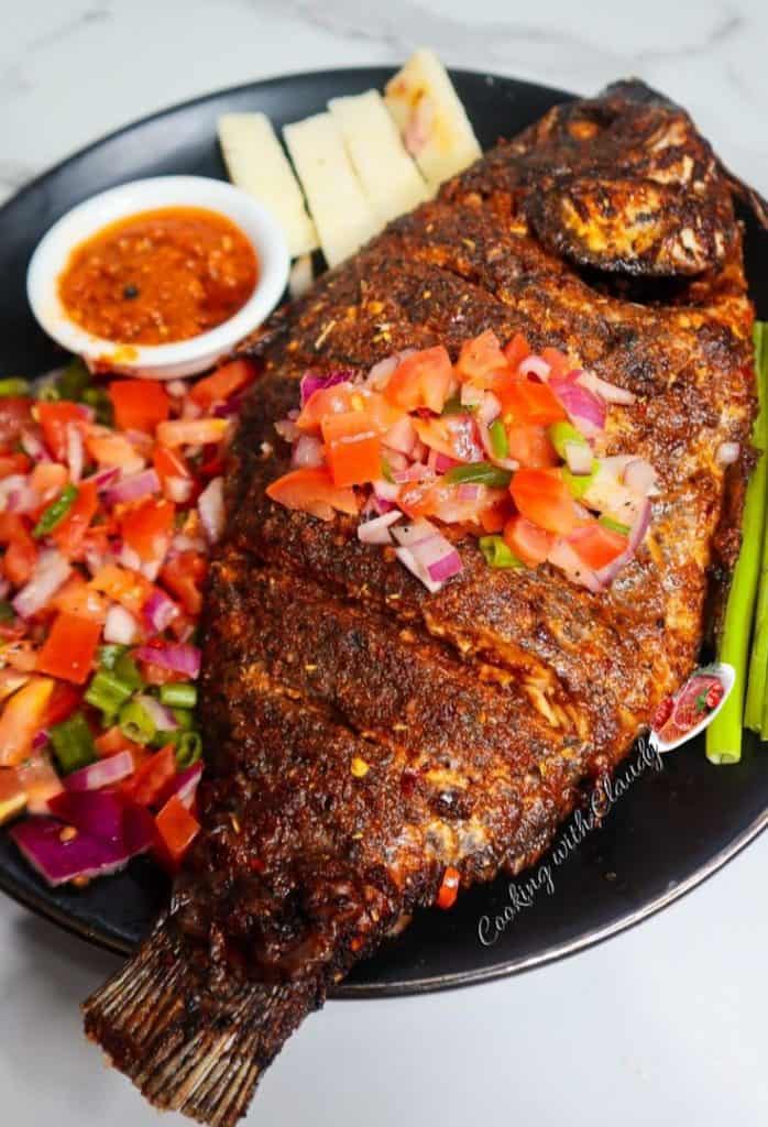 Fresh grilled tilapia with lemon
